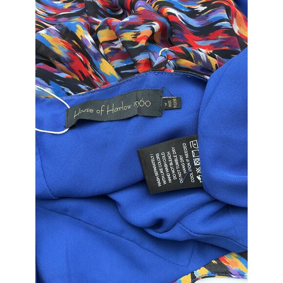 House Of Harlow 1960 x Revolve 'Gemma' Blue Polyester Dress Size M - Picture 4 of 5